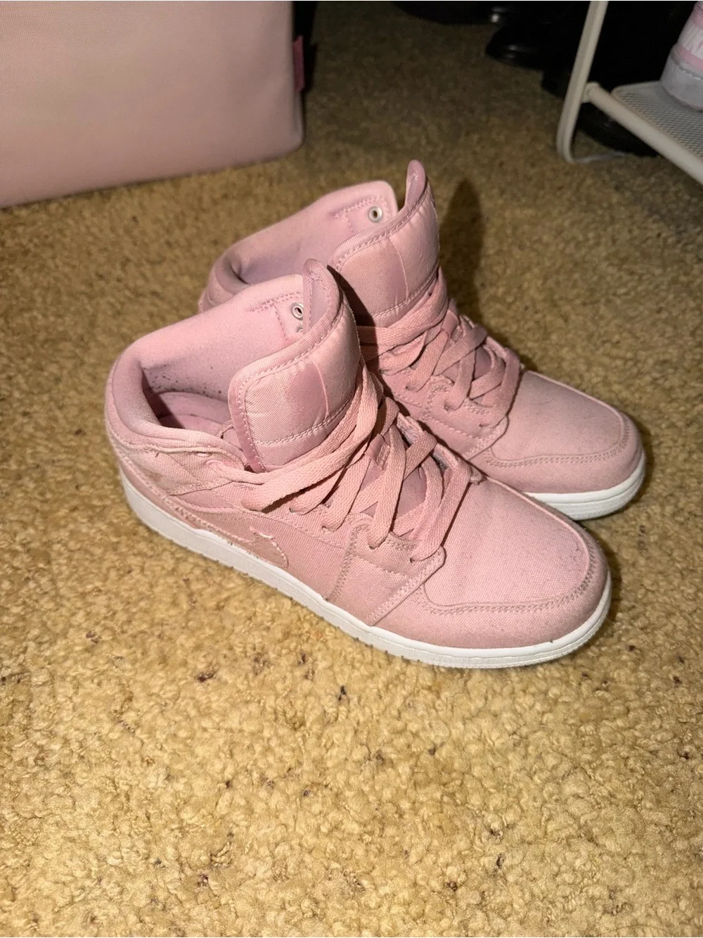Jordan High-Top Sneakers in Pink